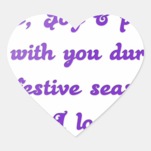 Sticker Cœur Salutation de la saison festive "Cher ami"