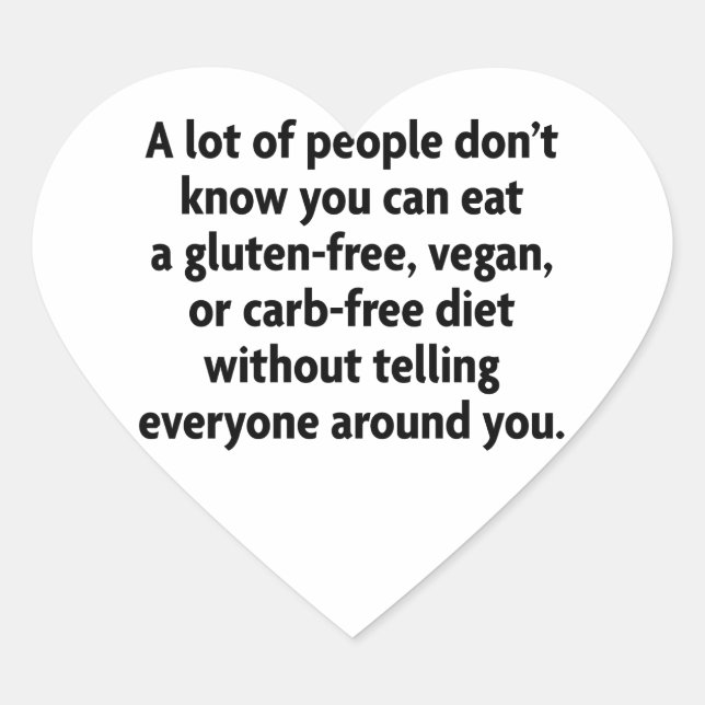 Sticker Cœur sans glucides (Devant)