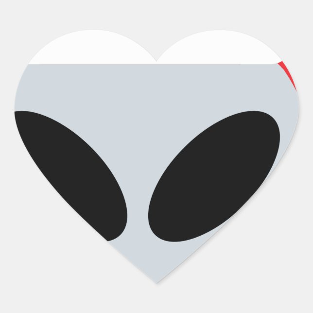 Sticker Cœur santa claus alien emoji (Devant)