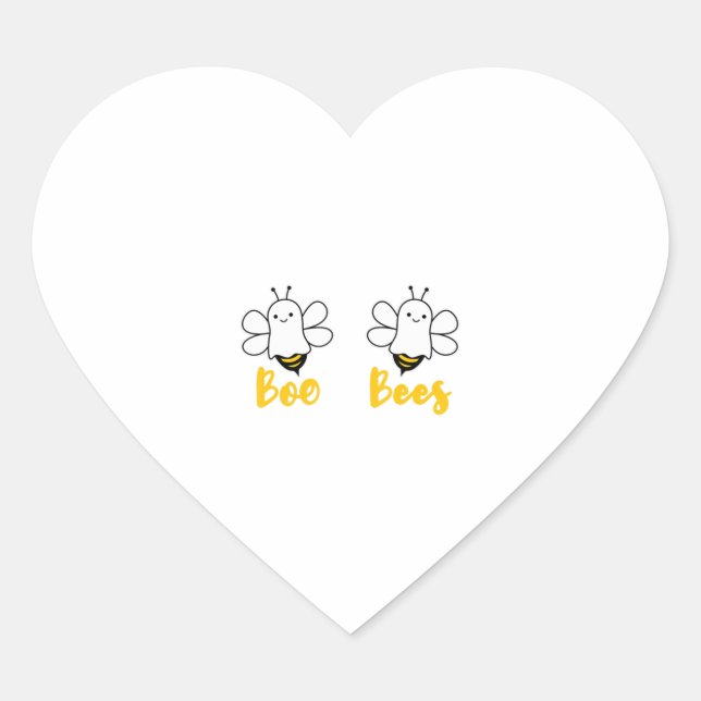 Sticker Cœur Sauvez les abeilles Boo Sensibilisation au cancer  (Devant)
