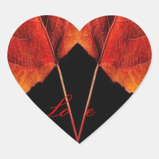 Sticker Cœur Sceau automne 2