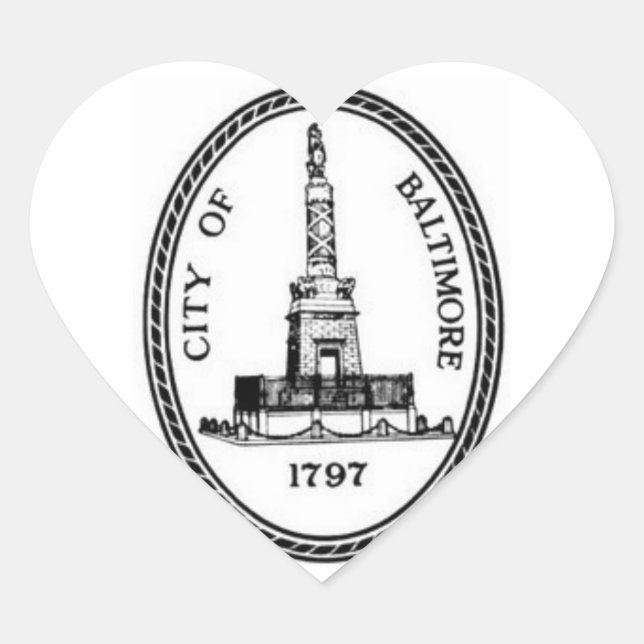 Sticker Cœur Sceau Baltimore (Devant)