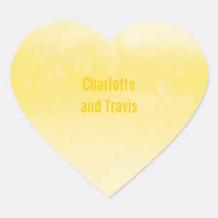 Sticker Cœur SCEAU D'ÉTIQUETTE :: jaune d'eau foncé