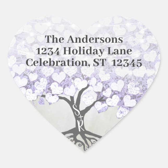 Sticker Cœur Sceau Mariage de la feuille de coeur de l'orchidée (Devant)