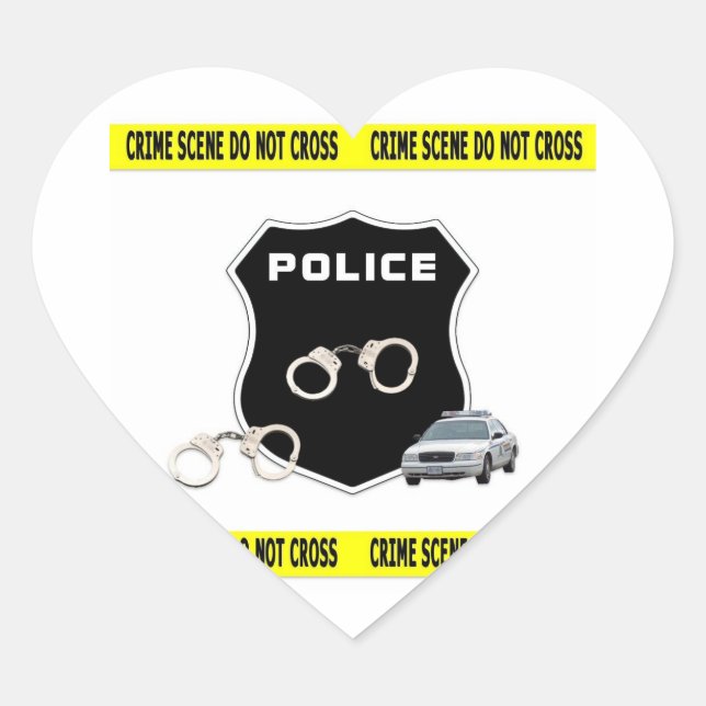 Sticker Cœur Scène criminelle (Devant)