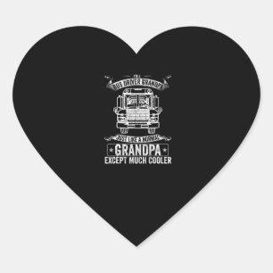 Sticker Cœur School Bus Driver Grandpa Like A