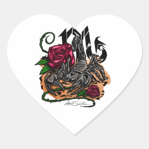Sticker Cœur Scorpio - Zodiac