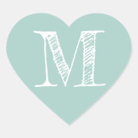 Script moderne Monogramme Initial Pastel Blue