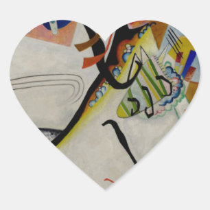 Sticker Cœur Segment bleu Kandinsky