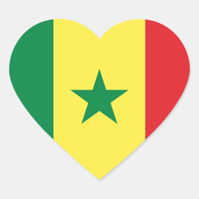 Sticker Cœur sénégal (Devant)