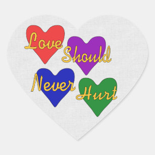 Sticker Cœur Sensibilisation à la violence domestique