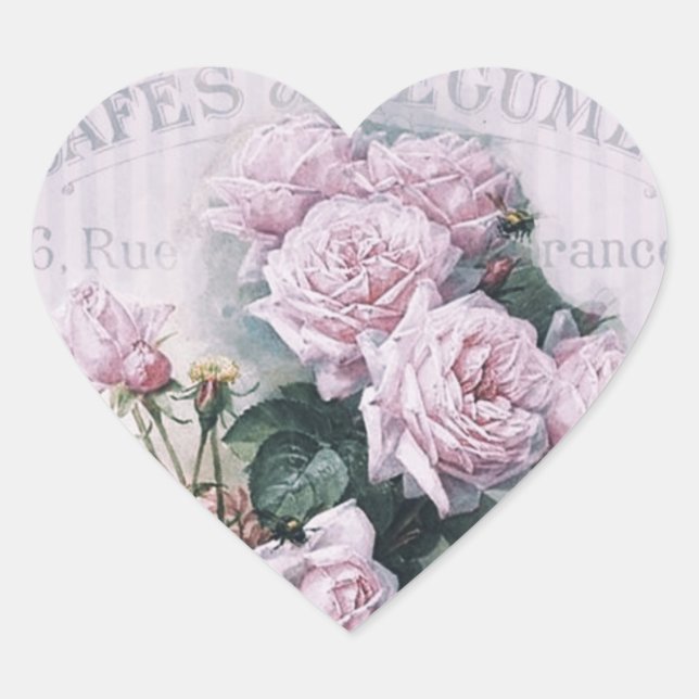 Sticker Cœur shabby chic, découpage, victorien, français chic,  (Devant)