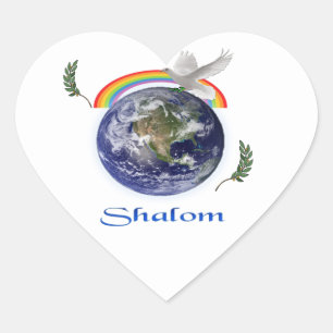 Sticker Cœur shalom