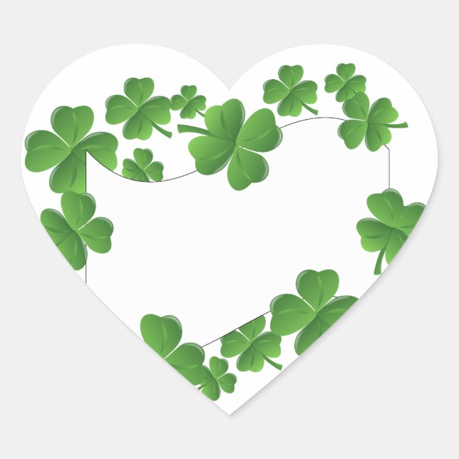 Sticker Cœur Shamrock (Devant)