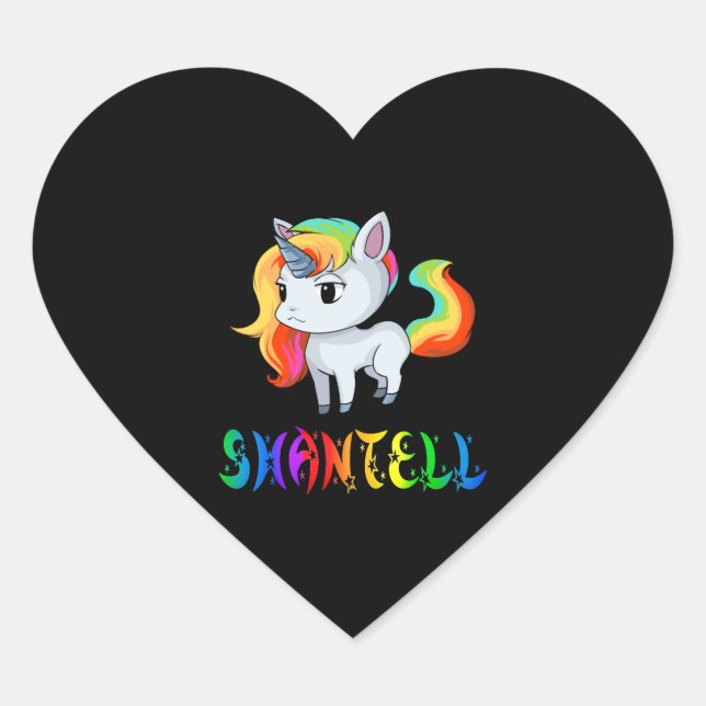 Sticker Cœur Shantell Unicorn (Devant)