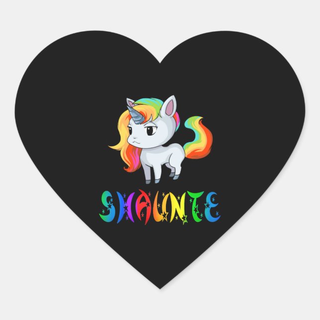 Sticker Cœur Shaunte Unicorn (Devant)