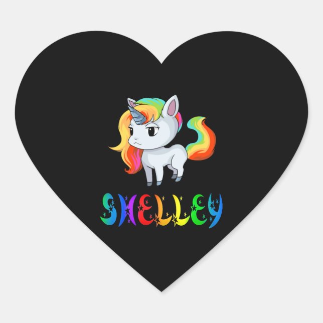 Sticker Cœur Shelley Unicorn (Devant)