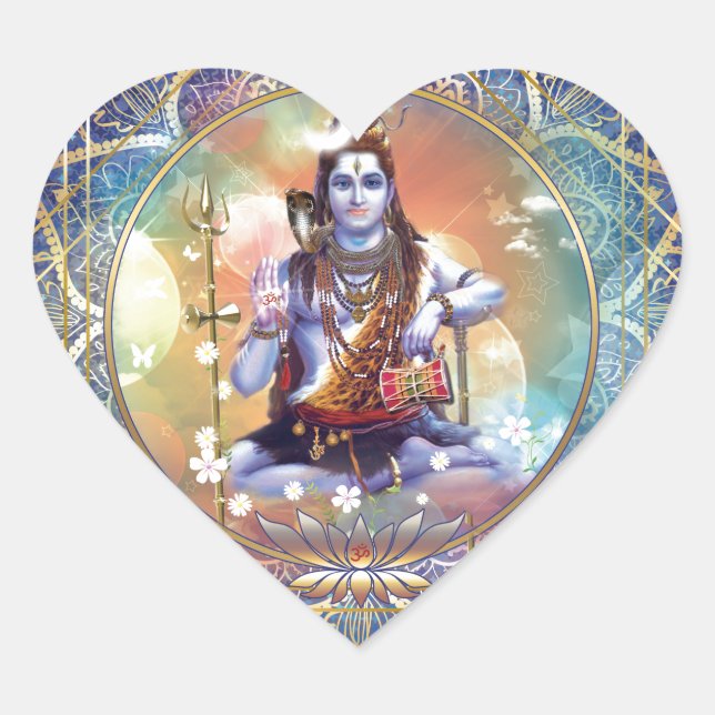 Sticker Cœur Shiva Mahamrityunjaya (Devant)