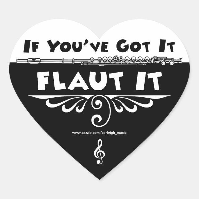 Sticker Cœur Si vous l'avez - Flaut It cardiostickers (Devant)