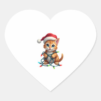 Sticker Cœur Siamese Cat Christmas V-Neck (3)