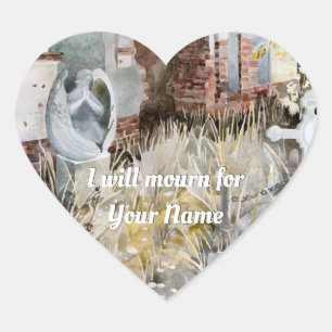 Sticker Cœur Silence éternel dans le cimetière