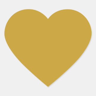 Sticker Cœur simple couleur unie personnalisée moutarde dorée