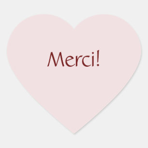 Sticker Cœur Simple "Merci !" Conception du texte