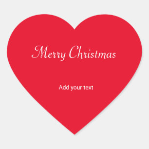 Sticker Cœur simples moments de noël ajoutez votre texte
