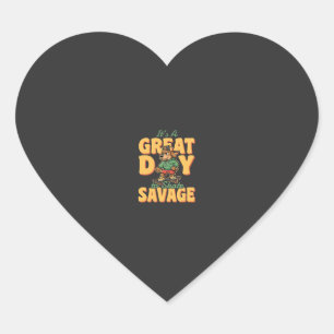 Sticker Cœur Skate Dog Great Day Savage