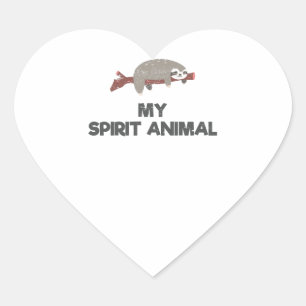 Sticker Cœur Sloth Est Mon Esprit Animal