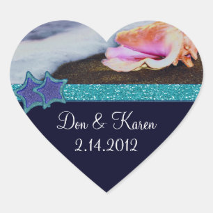 Sticker Cœur Soirée Au Coeur De La Plage Privilégiez