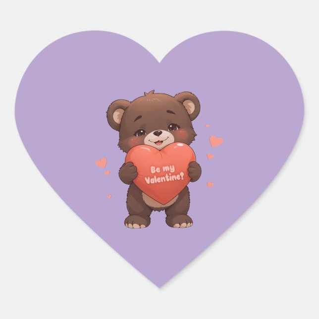 Sticker Cœur Sois ma Saint Valentin ? (Devant)