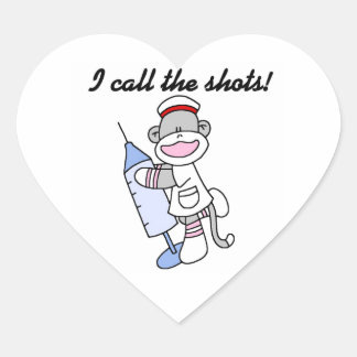 Sticker Cœur Soq Singe Infirmière J'appelle les coups cadeaux