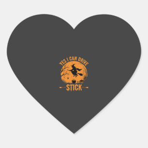 Sticker Cœur Sorcière d'Halloween Drive Stick Graphique_1