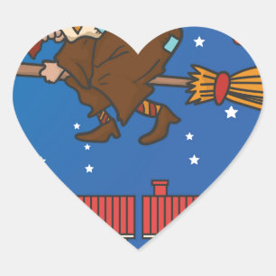 Sticker Cœur sorcière xmas Befana