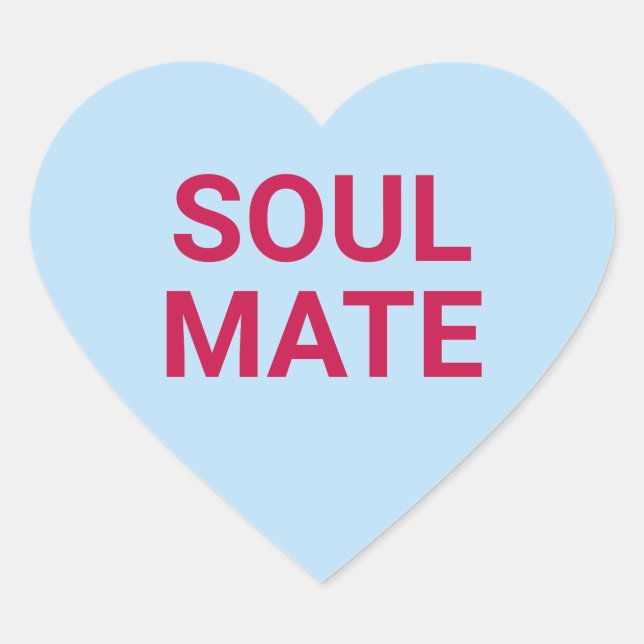 Sticker Cœur Soul mate mignon fun Valentine's Day conversation (Devant)