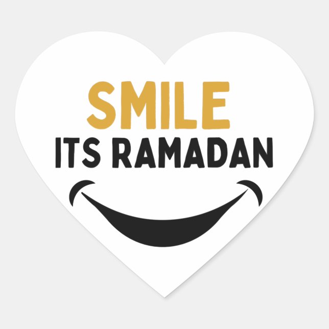 Sticker Cœur Souriez son Ramadan (Devant)