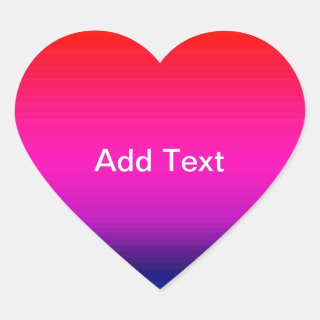 Sticker Cœur Spectre des couleurs horizontales - 4 (Devant)