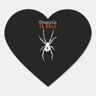 Sticker Cœur Spider G Drôle Costume Halloween - Creepin It Real