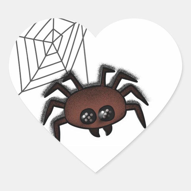 Sticker Cœur Spider Me Halloween (Devant)