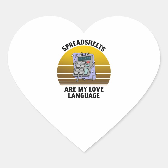 Sticker Cœur Spreadsheets are my love language (Devant)