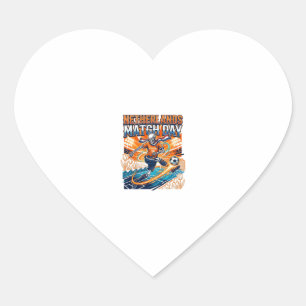Sticker Cœur Squelette de frappeur de jour de match des Pays-Ba