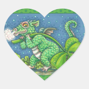 STICKER CŒUR ST. LE JOUR DE PATRICK PETIT IMAGINAIRE DRAGON IRL