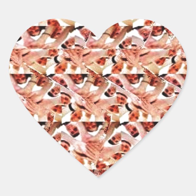 Sticker Cœur stéréogramme de bascule (Devant)