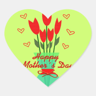 Sticker Cœur Stiker Heart to Mothers Day