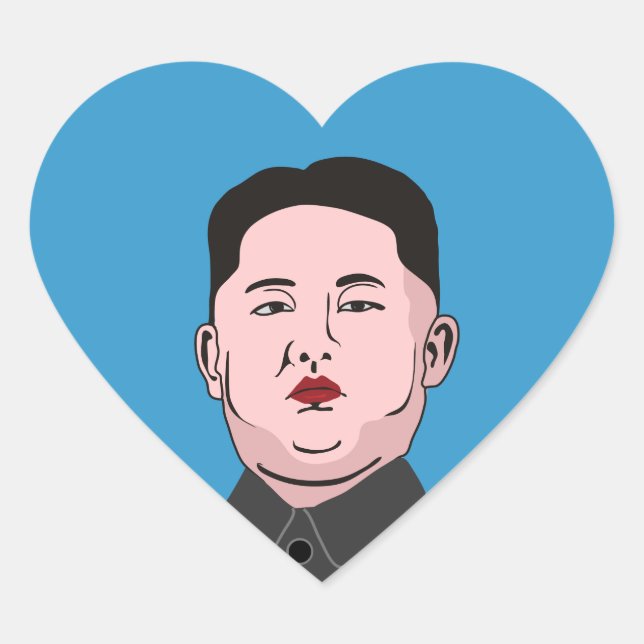 Sticker Cœur Stolid Kim Jong-un (Devant)