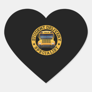 Sticker Cœur Student Delivery Specialist Funny School Bus Drive