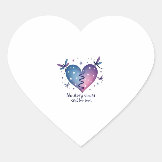Sticker Cœur Suicide Prevention Awareness Teal Purple Heart Dra (Devant)