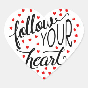 Sticker Cœur Suivez votre manuscrit de coeur