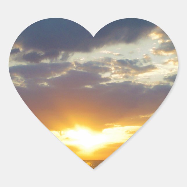 Sticker Cœur SunSet (Devant)